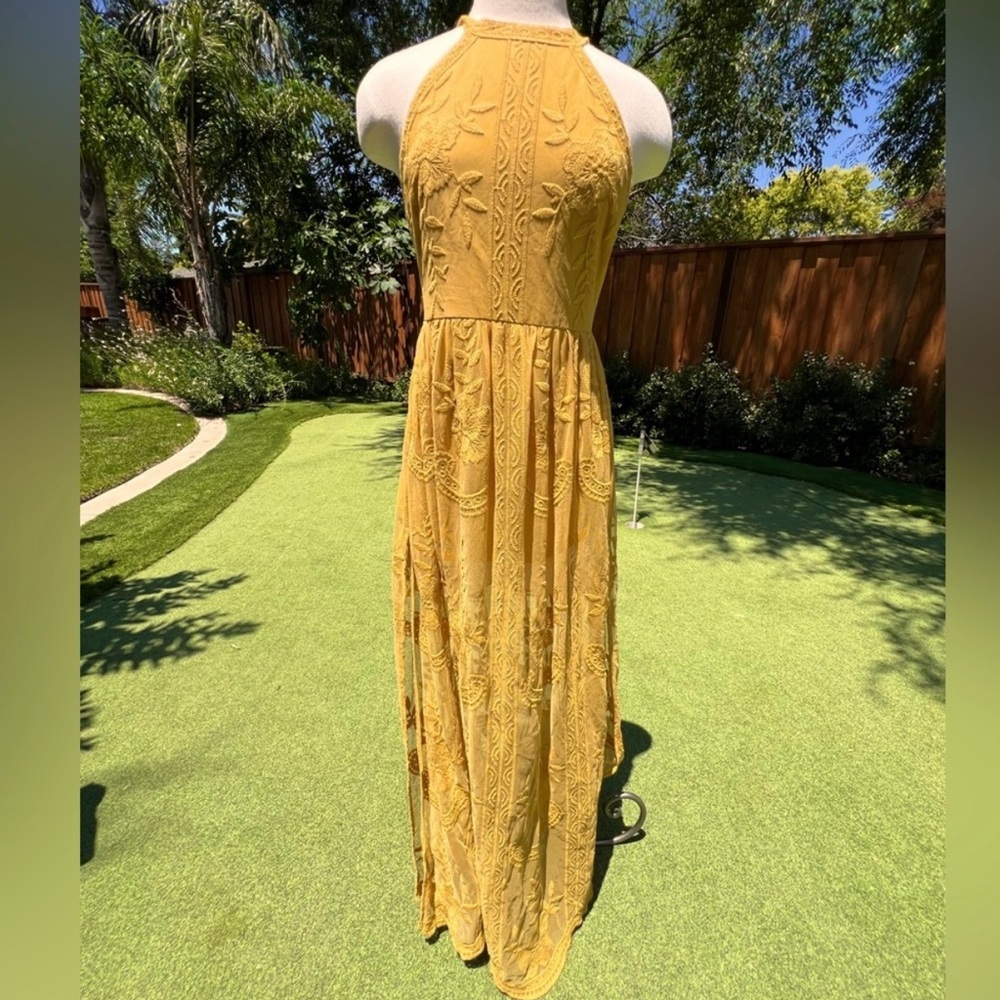NWT Elegant Yellow Romper Dress